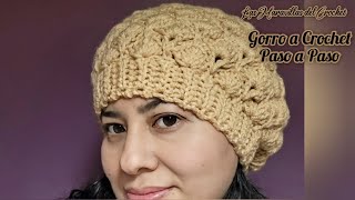 Gorro Elegante para Mujer 🎁💰🛍 tejido a CROCHET paso a paso [upl. by Gnut]