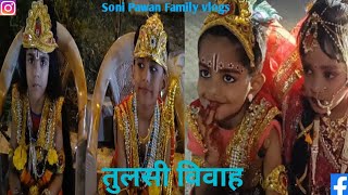 हमारी सोसायटी में तुलसी विवाह और भंडारा New Hindi VideoSoni Pawan Family vlogs [upl. by Nytram576]