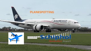 Amsterdam Airport Schiphol Plane Spotting AMSEHAM [upl. by Enilemme]