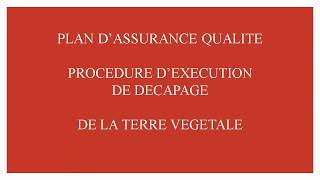 PROCEDURE D’EXECUTION DE DECAPAGE [upl. by Aenaj625]