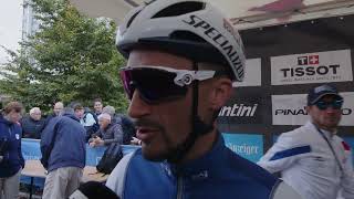 Julian Alaphilippe  Interview at the start  World Championships Road Race Zürich 2024 [upl. by Revlis426]