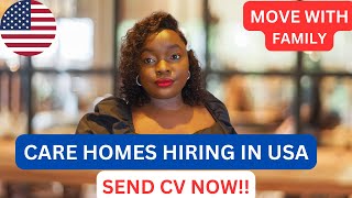 CARE HOMES HIRING IN USAMOVE WITH FAMILYEB3 VISA GREENCARDMOVE TO USA 2024 [upl. by Ahsyen]