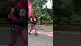 Saw Welshpool at Cardiff half marathon deadpool cardiffhalfmarathon2024 [upl. by Verdi]