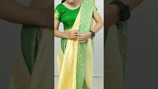 Wedding special saree draping tutorial step by step  new saree draping tutorial  Saree wear [upl. by Nikolas]