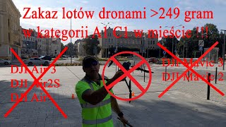 Zakaz lotów dronami pow249 g w mieście zakaz w mieście dla A1C1 DronesByUr LKMD ARROW [upl. by Crotty]