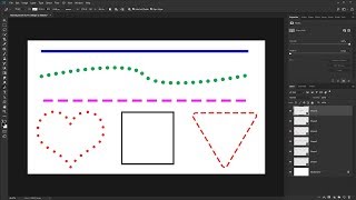 How to Make Dotted Dashed amp Solid Lines in Photshop Tutorial [upl. by Zollie]