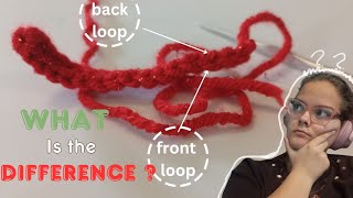 💕front loop VS back loop crochet tutorial how to crochet a front loop stitch back loop stitch 😀 [upl. by Medora]