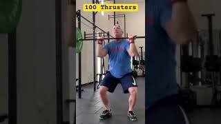 100 Thrusters 100 lbs crossfit crossfitexercise fitness thruster [upl. by Kev]