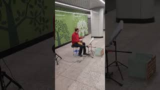 Balalaika Player Rocks Moscow Metro with Incredible Performance moscowbalalaikaRussiamoscowmetro [upl. by Sulrac]