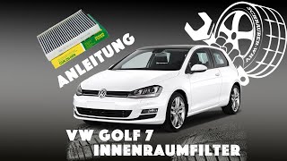 VW Golf VII 7 Innenraumfilter selber tauschen [upl. by Asalocin]