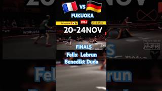 🔥🏓FUKUOKA 2024 Champions Table Tennis 2024 Nov Felix LebrunampDang Qiu tabletennis shorts pingpong [upl. by Ecirtael]