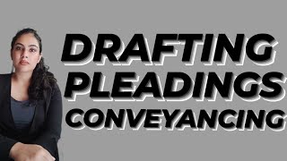 DRAFTING PLEADINGS AND CONVEYANCING [upl. by Anide]