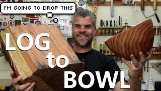 Turning A Bowl From A Redwood Tree [upl. by Bauske186]