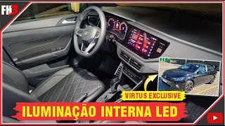 ACESSÓRIO VW VIRTUS EXCLUSIVE 250TSI ILUMINAÇÃO INTERNA EM LED [upl. by Rives]