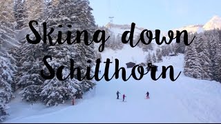 Skiing down Schilthorn  Balmers Hostel Interlaken [upl. by Toy]