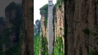 The worlds tallest outdoor elevator  Bailong Sky Elevatordiscoverchina travel [upl. by Hayidan]