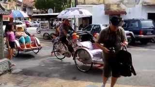 Penang George Town AllinOne Bicycle amp Trishaw Tour 35 hours [upl. by Enymzaj]