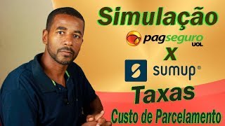 Simulação SumUp x PagSeguro Taxas e Custo de Parcelamento [upl. by Nahsyar]