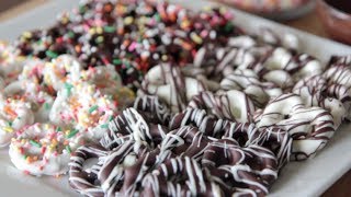 How to Make Chocolate Covered Pretzels  Tutorial [upl. by Drona514]