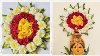 Day 1 🌼 Pooja backdrop Decoration for Dusshera  Pooja decoration with flowers for Festival  Diwali [upl. by Ymmas688]