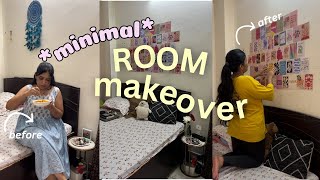 ROOM TRANSFORMATION minimal and small room makeover ✨Pinterst inspired [upl. by Lemmor464]