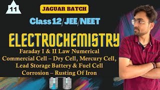 Electrochemistry  Numerical On Faraday Law Commercially Important Cell and Corrosion Part 11 [upl. by Enelec273]