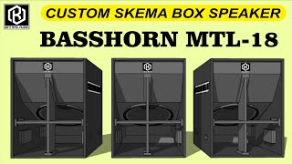 SKEMA BOX SPEAKER  BASSHORN MTL18  SPEAKER 18inchi [upl. by Rimahs]