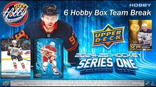 202425 Upper Deck S1 Hockey 6 Hobby Box TEAM Break1 eBay 102224 [upl. by Nesmat510]