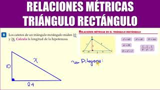 Los catetos de un triángulo rectángulo miden 10 y 24 Calcule la longitud de la hipotenusa [upl. by Werd]