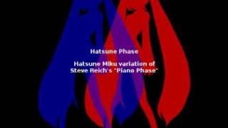 Hatsune Phase  Hatsune Miku variation of Steve Reichs quotPiano Phasequot excerpt [upl. by Rellim]