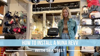 How to Install the Nuna REVV Convertible Car Seat Using a Seatbelt  Tadpole [upl. by Forcier]