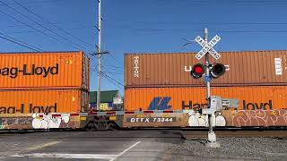 NS 4390 Leads Intermodal West  Crissey Rd Railroad Crossing Holland OH [upl. by Lledraw11]