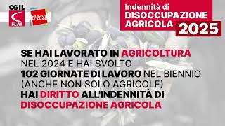 DISOCCUPAZIONE AGRICOLA 2025 VIENI IN CGIL RIMINI [upl. by Tichonn]