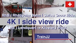 Scenic Train Ride Switzerland  Landquart to Klosters Platz  RhB Rhätische Bahn  Allegra 3510 ABB [upl. by Anuahsed]