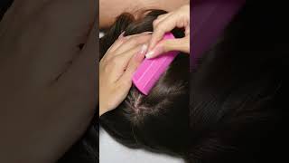 ASMR Relaxing LICE Check Removal and TREATMENT Real Person shorts short asmr [upl. by Zipah]