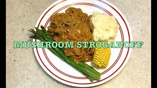 Mushroom Stroganoff cheekyricho cooking budget friendly vegetarian one pot meal ep 1237 [upl. by Nagiam]