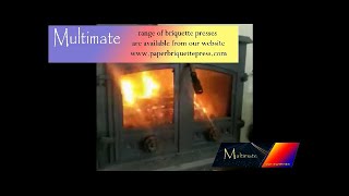 Burning free fire logs using the Multimate MKII paper briquette press [upl. by Ertnom]