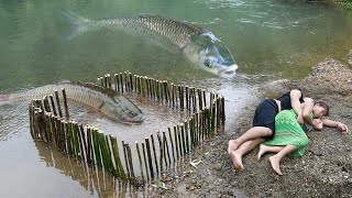 TOP 1 FISHING VIDEO Survival Skills In The Forest Cooking Fish Living Off Grid [upl. by Nyliuqcaj234]