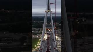 Gordie Howe International Bridge Construction  Windsor Ontario detroit construction [upl. by Nothgiel]