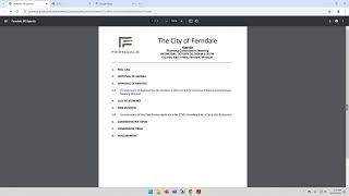 City of Ferndale Planning Commision Meeting 10302024 [upl. by Alegnaed]