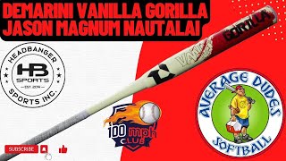 HITTING WITH THE 2024 DEMARINI VANILLA GORILLA  AVERAGE DUDES SOFTBALL SLOWPITCH BAT REVIEW [upl. by Rebba944]