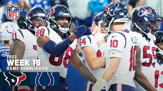 Houston Texans vs Indianapolis Colts  2022 Week 18 Game Highlights [upl. by Namaj106]