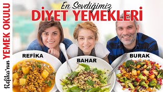 Bizi Zayıflatan Yemekleri Yaptık  En Sevdiğimiz 3 Diyet Tarifi  Salata Fırında Sebze Mercimek [upl. by Ellehcirt314]