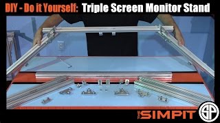 DIY  8020 Triple Monitor Stand by The Simpit [upl. by Mohun597]