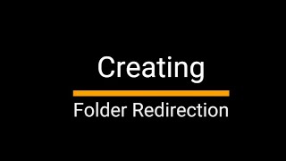 8  Crearting Folder for Folder Redirection [upl. by Ahsimek]