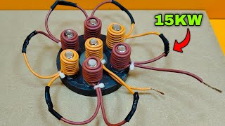 I turn 220v 15000w electric ⚡ generator at home 🏡 using bolts and pvc copper cable [upl. by Airrehs416]