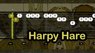 Yaelokre  Harpy Hare EASY SLOW Guitar Tabs amp chords Tutorial [upl. by Notlehs]