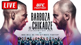 🔴 UFC VEGAS 35 Live Stream  BARBOZA vs CHIKADZE Watch Along Reactions [upl. by Oirad343]