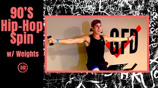 90’s HipHop Spin Class With Weights  30 Minute Ride [upl. by Ball]