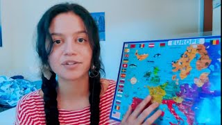 asmr • soft geography teacher  map of Europe  part II capitals [upl. by Tobias104]